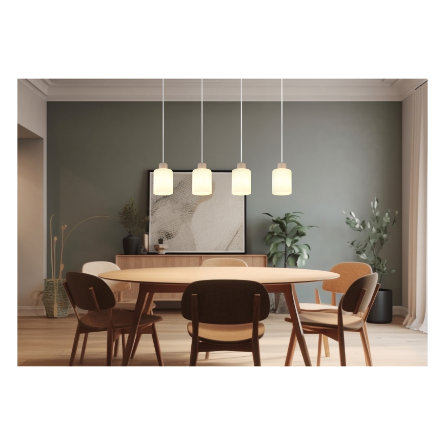 Globo - Lustre suspenso por cabo 4xE27/40W/230V