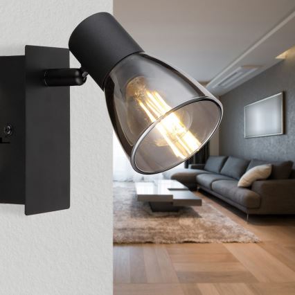 Globo - Foco de parede 1xE14/40W/230V preto