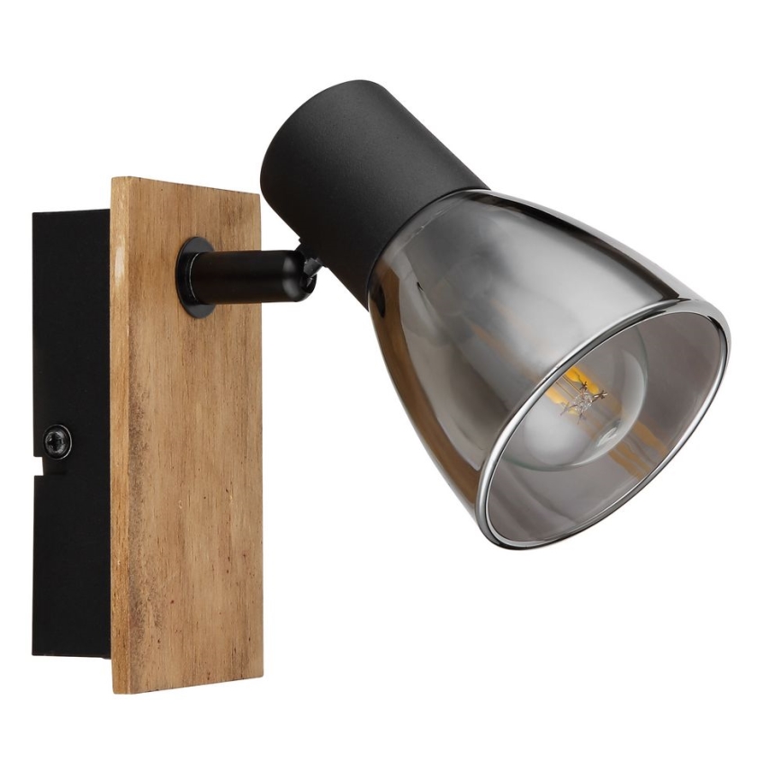 Globo - Foco de parede 1xE14/40W/230V preto/madeira