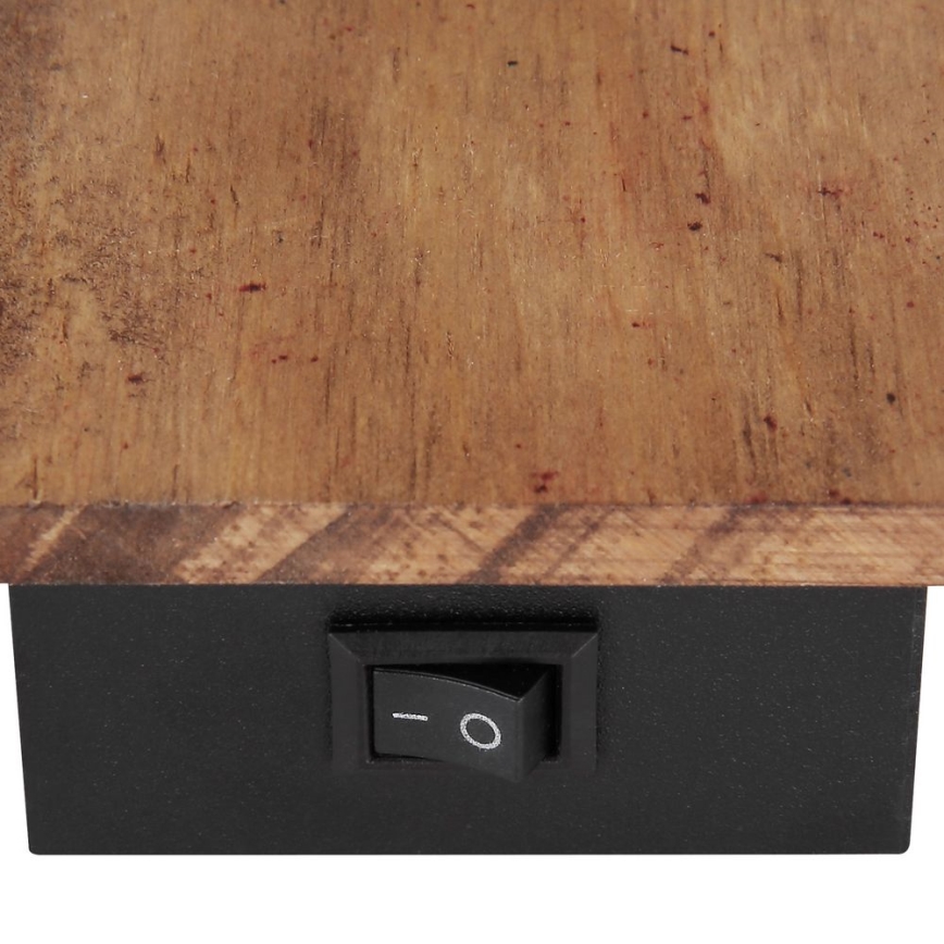 Globo - Foco de parede 1xE14/40W/230V preto/madeira