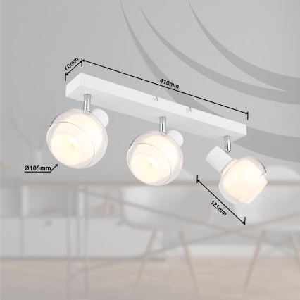 Globo - Candeeiro de focos 3xE14/40W/230V branco