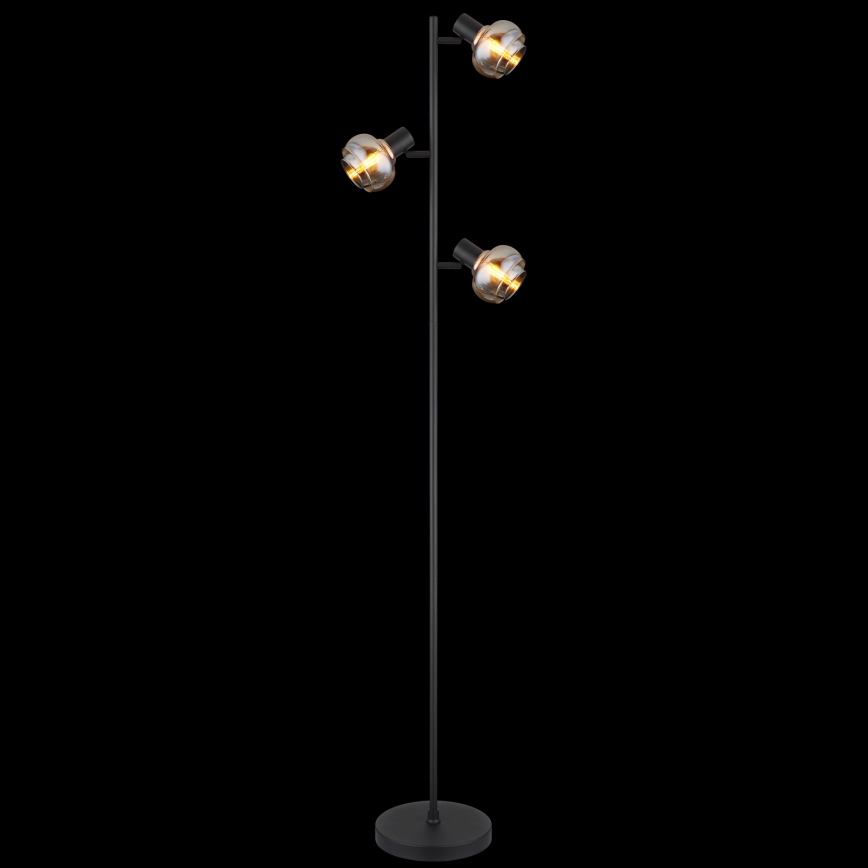 Globo - Candeeiro de pé 3xE14/40W/230V preto