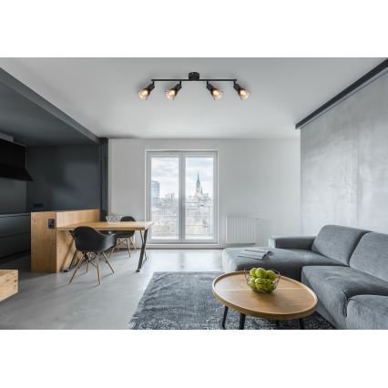 Globo - Foco 4xE14/25W/230V preto