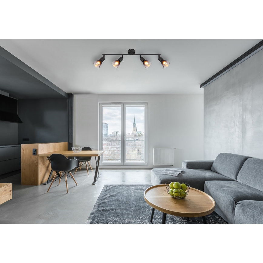 Globo - Foco 4xE14/25W/230V preto