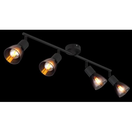 Globo - Foco 4xE14/25W/230V preto