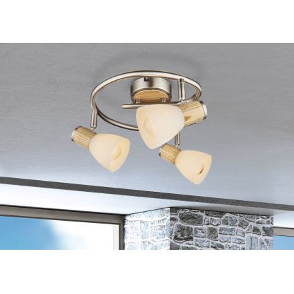 Globo - Foco 3xE14/40W/230V cinza