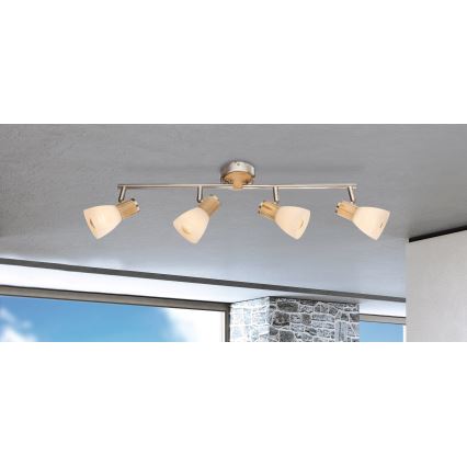 Globo - Foco 4xE14/40W/230V cinza