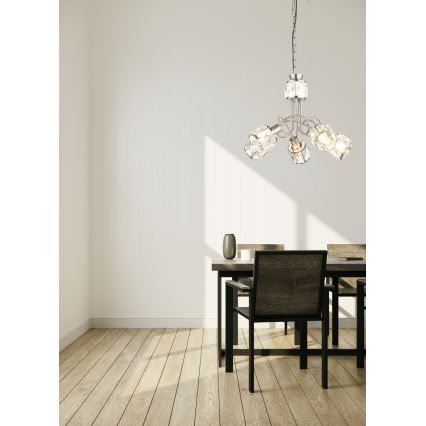 Globo - Lustre LED em corrente 5xE14/40W/230V + LED/5W