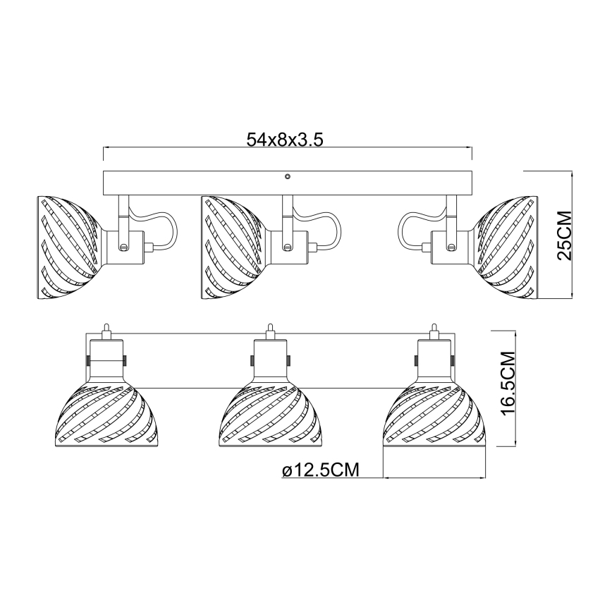 Globo - Foco 3xE27/40W/230V