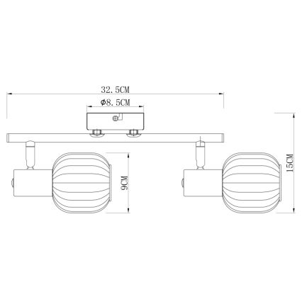 Globo - Foco 2xE14/40W/230V