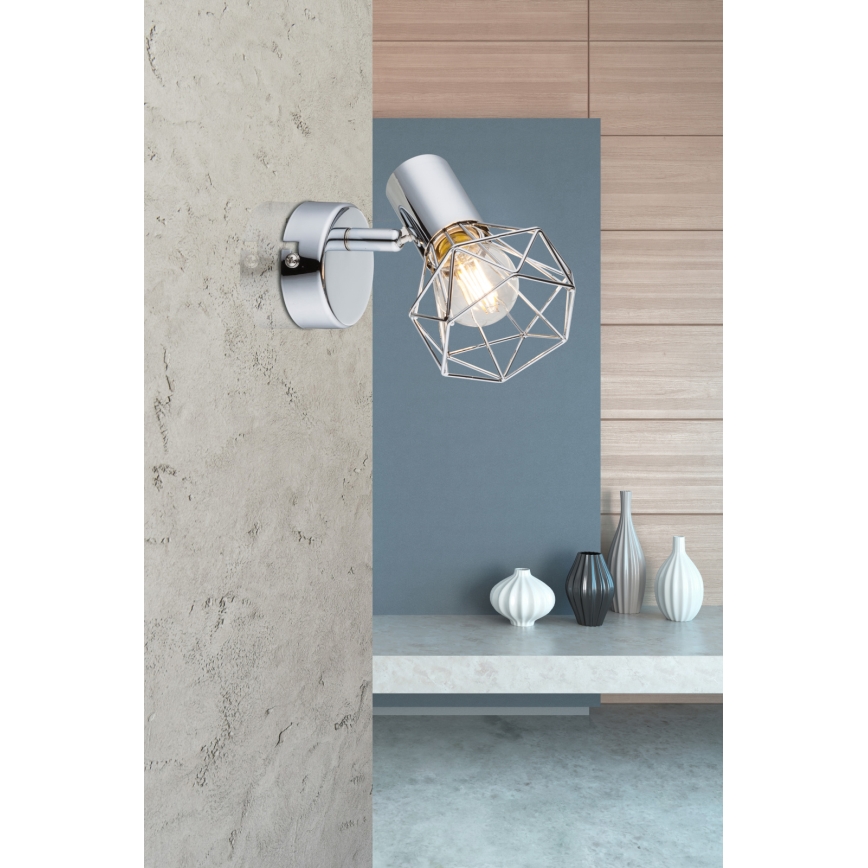 Globo - Foco de parede 1xE14/40W/230V cromado brilhante