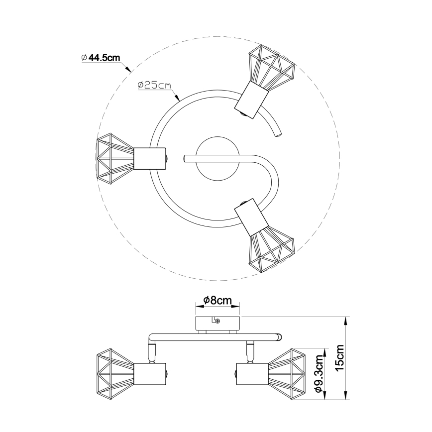 Globo - Foco 3xE14/40W/230V