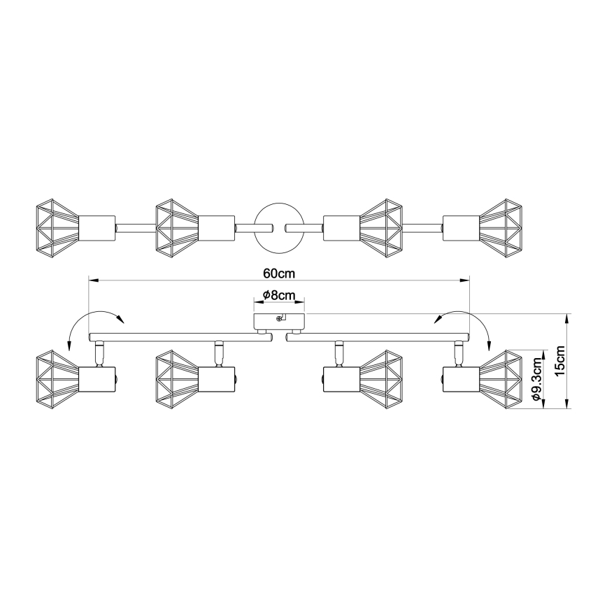 Globo - Foco 4xE14/40W/230V