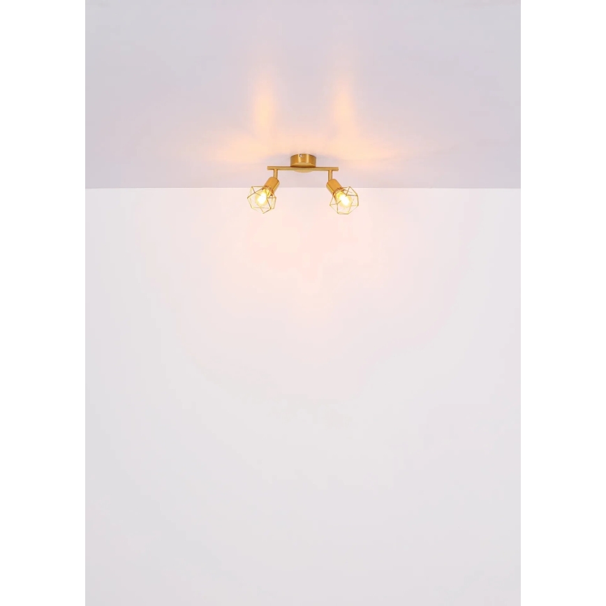 Globo - Foco 2xE14/40W/230V dourado