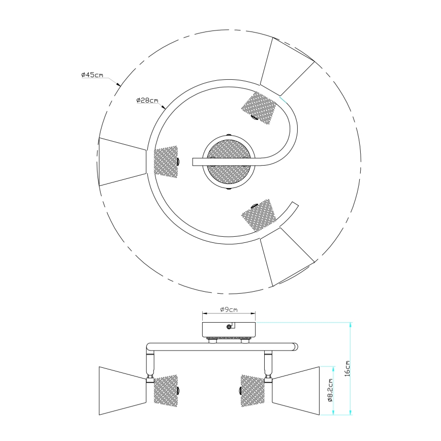 Globo - Foco 3xE14/25W/230V