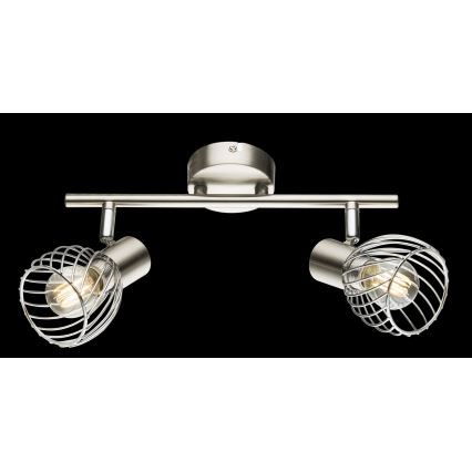 Globo - Foco 2xE14/40W/230V cromado mate