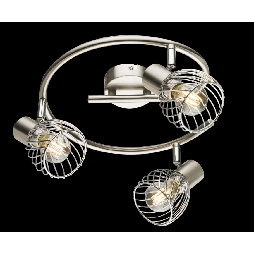 Globo - Foco 3xE14/40W/230V cromado mate