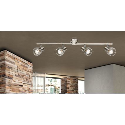 Globo - Foco 4xE14/40W/230V cromado mate