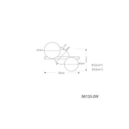 Globo - Candelabro integrado LED 2xG9/3W/230V