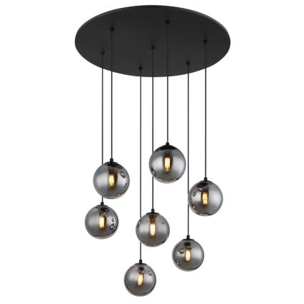 Globo - Candeeiro suspenso LED 7xG9/3,5W/230V fumado/preto