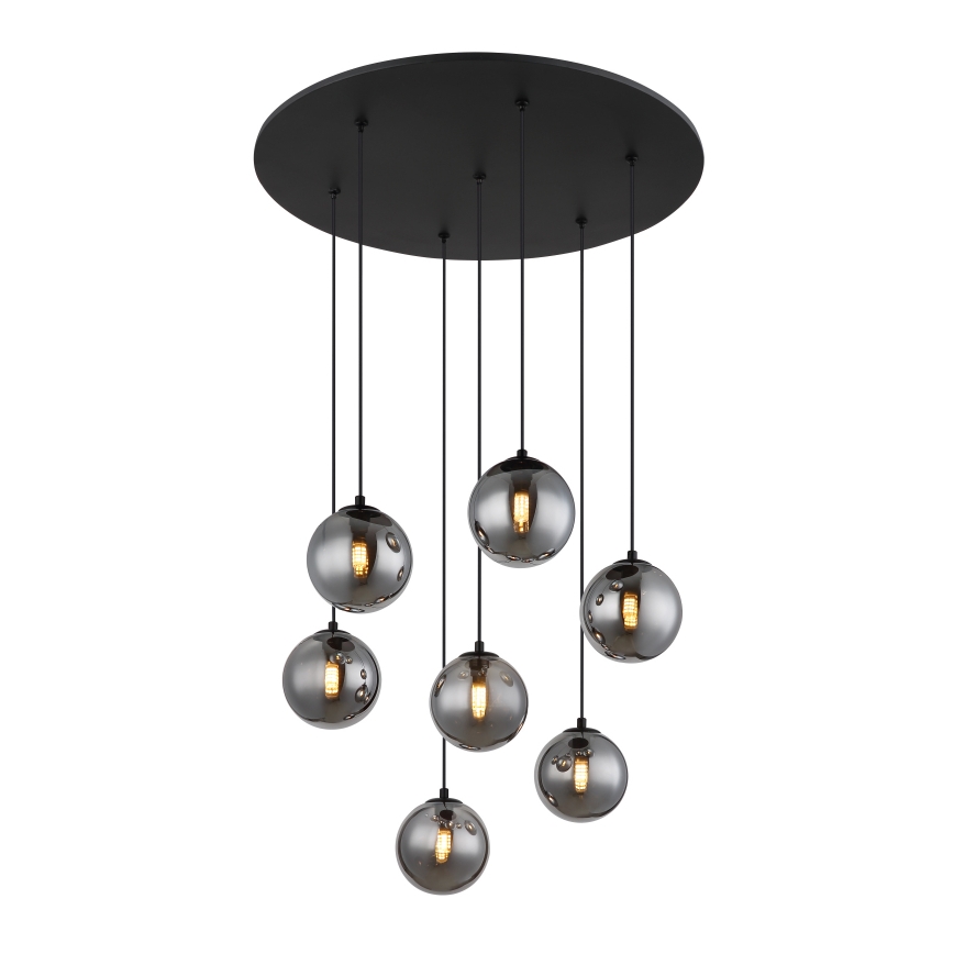 Globo - Candeeiro suspenso LED 7xG9/3,5W/230V fumado/preto