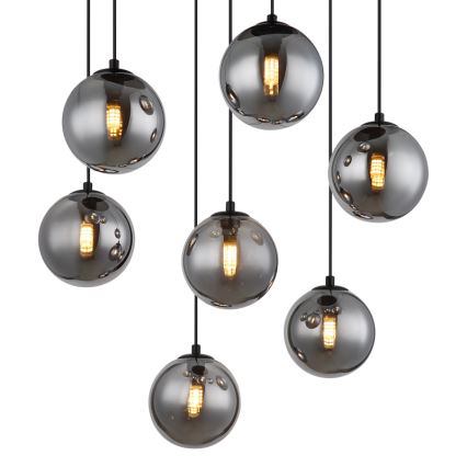 Globo - Candeeiro suspenso LED 7xG9/3,5W/230V fumado/preto