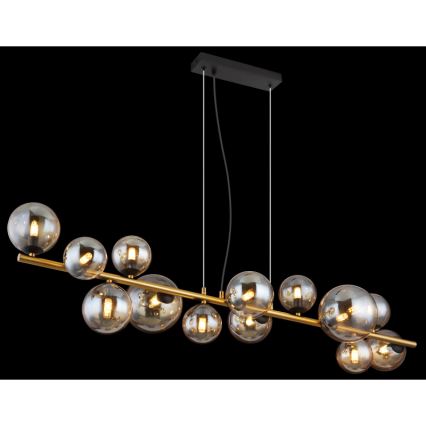 Globo - Lustre LED suspenso por cabo 13xG9/3,5W/230V latão