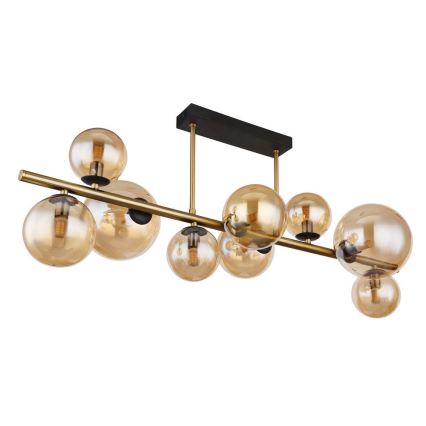Globo - Candelabro suspenso LED 9xG9/3W/230V latão