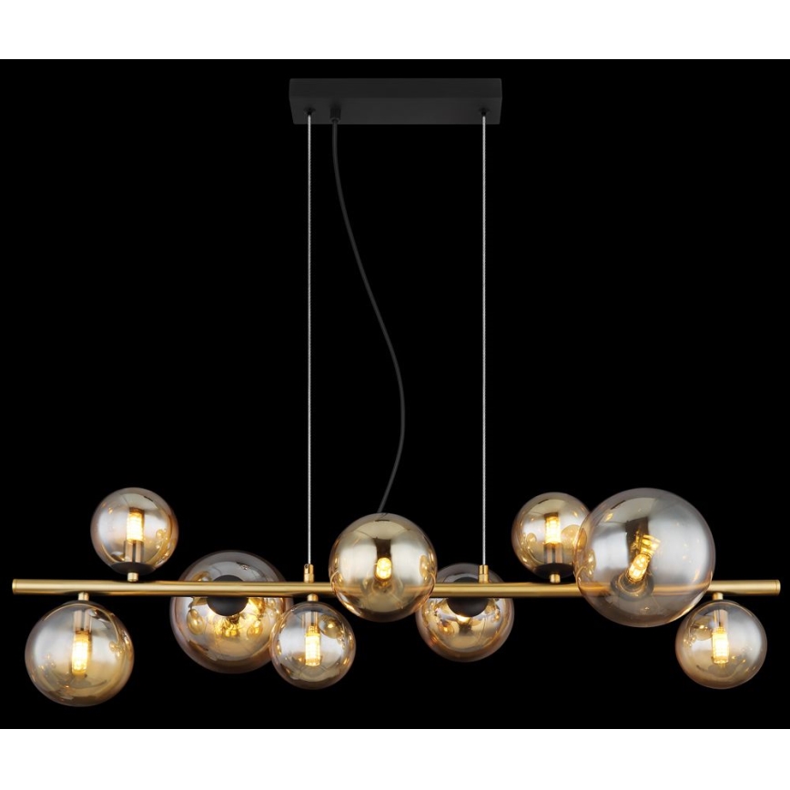 Globo - Candelabro suspenso LED 9xG9/3W/230V latão