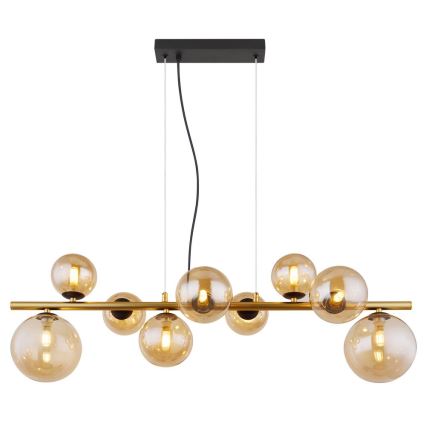 Globo - Candelabro suspenso LED 9xG9/3W/230V latão