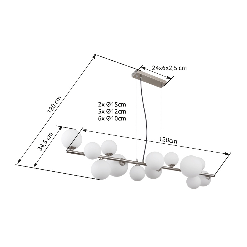 Globo - Candeeiro de chão LED 13xG9/3,5W/230V branco