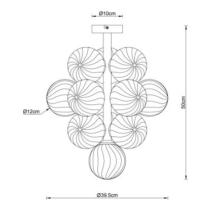 Globo - Lustre em haste 13xG9/4W/230V