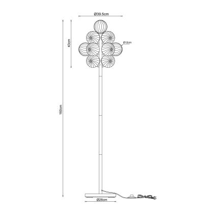 Globo - Candeeiro de pé 13xG9/4W/230V