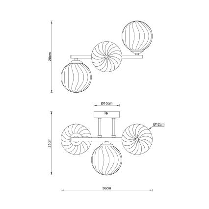 Globo - Aplique de parede 3xG9/4W/230V