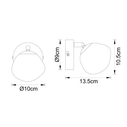 Globo - Aplique de parede 1xG9/5W/230V