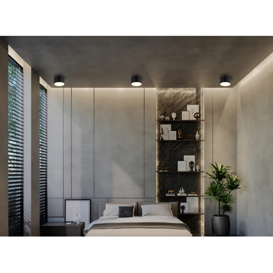 Globo - Candeeiro de tecto LED/12W/230V 3000K Ø 15 cm preto