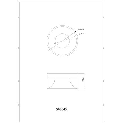 Globo - Candeeiro de tecto LED/12W/230V 3000K Ø 15 cm preto