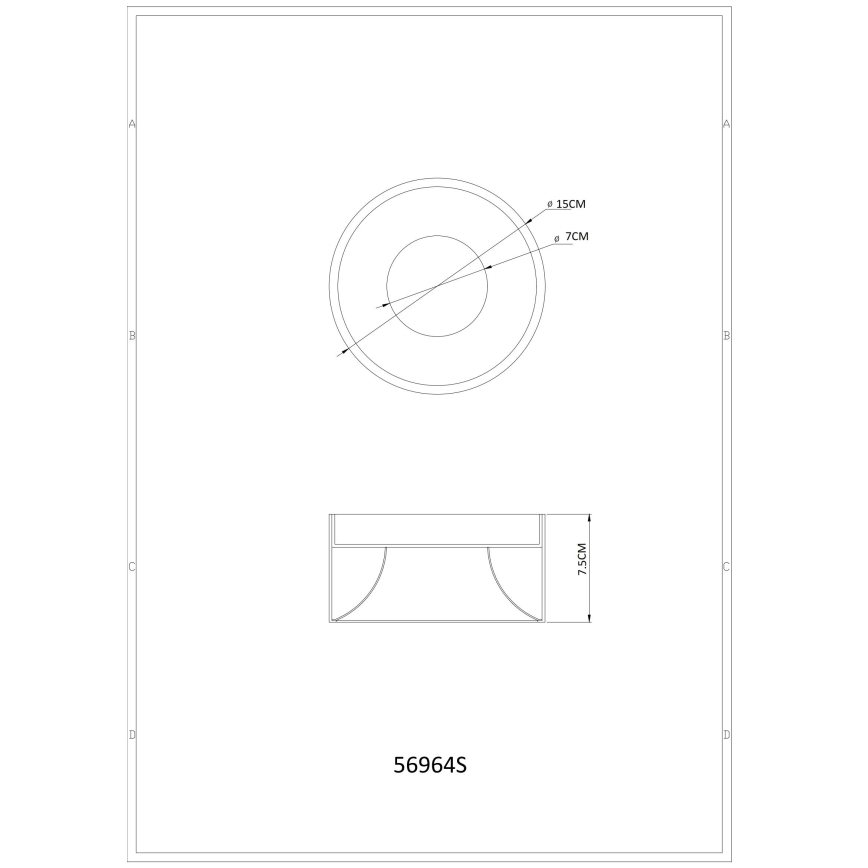 Globo - Candeeiro de tecto LED/12W/230V 3000K Ø 15 cm preto