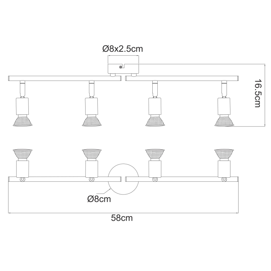 Globo - Foco LED 4xGU10/3W/230V