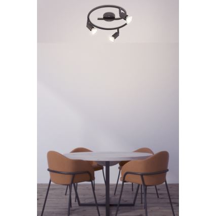 Globo - Foco LED 3xGU10/3W/230V preto