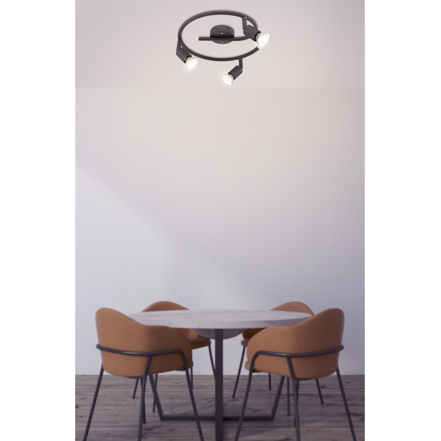 Globo - Foco LED 3xGU10/3W/230V preto