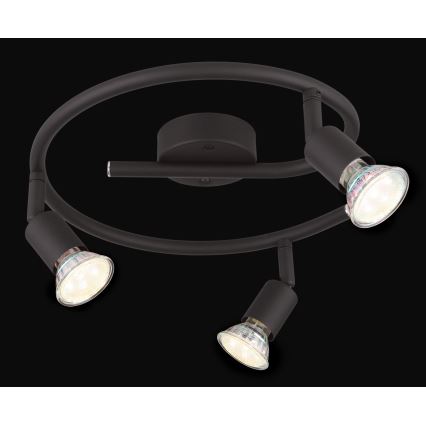 Globo - Foco LED 3xGU10/3W/230V preto