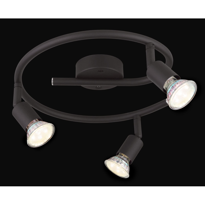 Globo - Foco LED 3xGU10/3W/230V preto