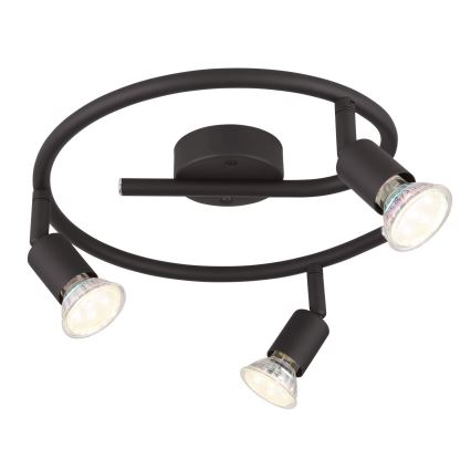 Globo - Foco LED 3xGU10/3W/230V preto