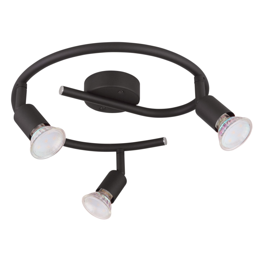 Globo - Foco LED 3xGU10/3W/230V preto