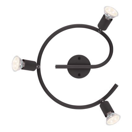 Globo - Foco LED 3xGU10/3W/230V preto