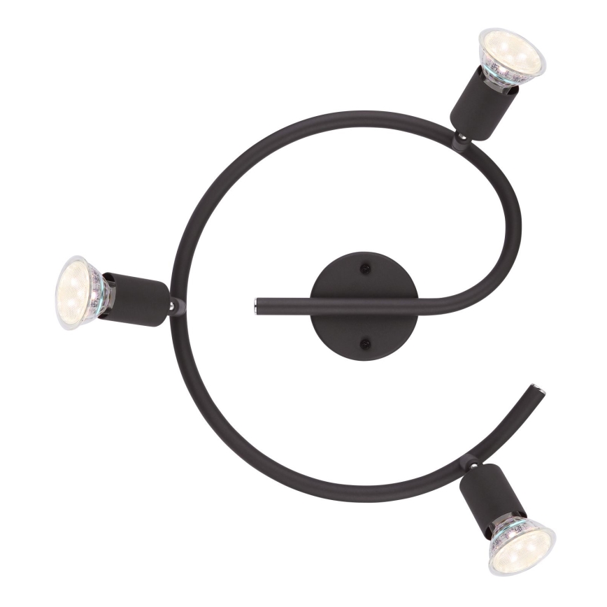 Globo - Foco LED 3xGU10/3W/230V preto