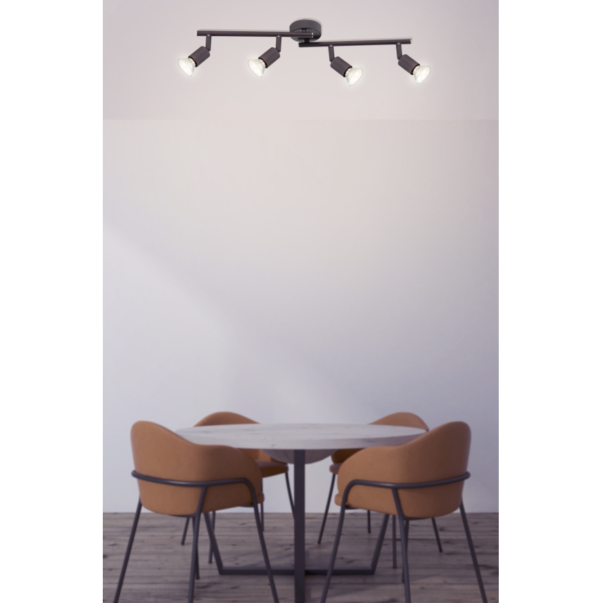 Globo - Foco LED 4xGU10/3W/230V preto