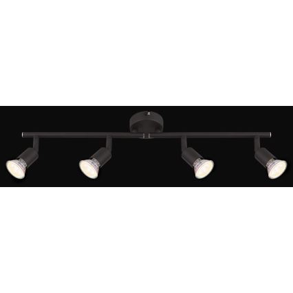 Globo - Foco LED 4xGU10/3W/230V preto