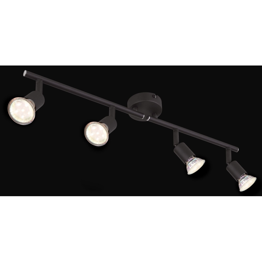 Globo - Foco LED 4xGU10/3W/230V preto